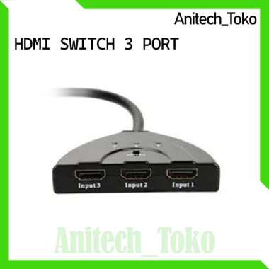 HDMI SPLITTER 2 PORT 30 CM SWITCH SPLITTER 3 PORT Kabel HDMI splitter 2 port tanpa power 1 in 2 out 