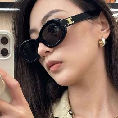 FG Kacamata Hitam Korean Harajuku Style Round Sunglasses Same style of fashion stars K65 15968 15968