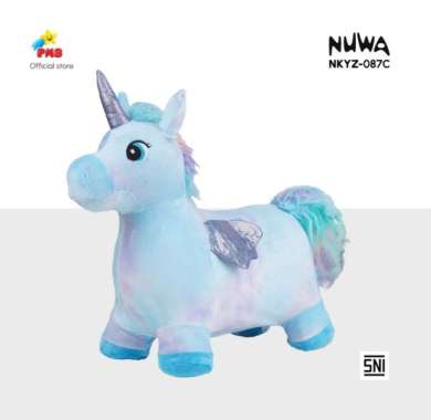 PMB Toys - Mainan Anak Animal Hopper Series Nuwa Blue unicorn