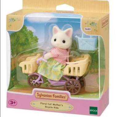 Sylvanian Families Floral Cat Mother's Cycling Set