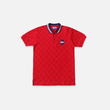 Rodeo Junior Polo Shirt/ Kaos Polo Anak Laki Red Full Print/ Donald Duck Style S