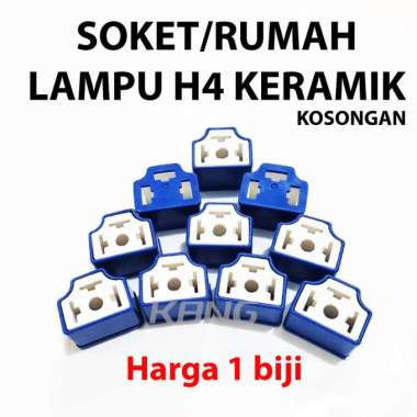 [1 biji] SOKET SEALBEAM H4 KERAMIK / SOKET KOSONGAN / RUMAH LAMPU H4 KERAMIK