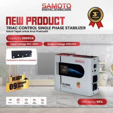 SAMOTO STC2000VA - STABILIZER TRIAC CONTROL SERIES SAMOTO 2000VA SINGLE PHASE