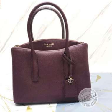 KATE Spade Margaux Top Handle Satchel Medium in Deep Cherrywood Deep Cherrywood