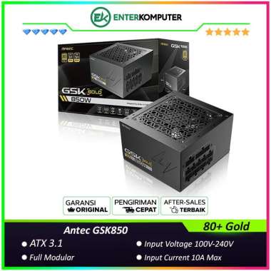 PSU Antec GSK850 ATX3.1 850W - 80+ Gold Certified - Full Modular / PSU 850 Watt