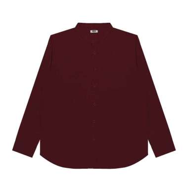 M231 Kemeja Pria Shanghai Polos Panjang Maroon 0185I Maroon L