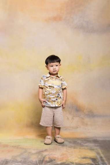 MINIMAL x Melvee - Enlai Jr - Printed Shirt - Beige M Beige