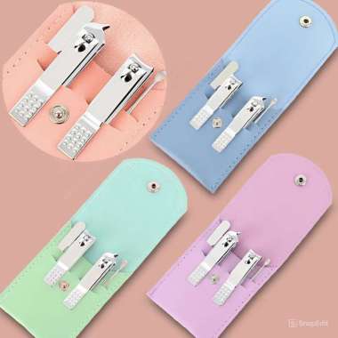 1 Set Isi 4 Tools Manicure & Pedicure Lengkap / Alat Manicure Pedicure Portable 4 In HIJAU