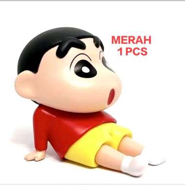 WM 93 - NEW Crayon Shin-chan Phone Holder Figure Toys Boneka Lucu Anti Slip Handphone/Tablet / Duduk