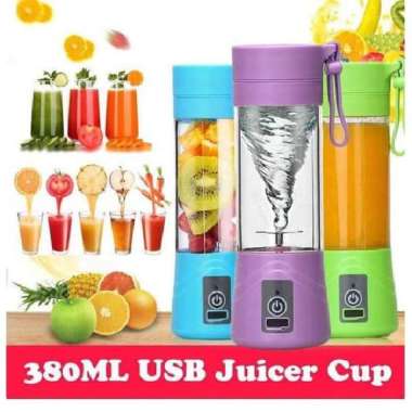 Blender Jus USB Portable Multicolor 380ml rechargeable Baterai juicer