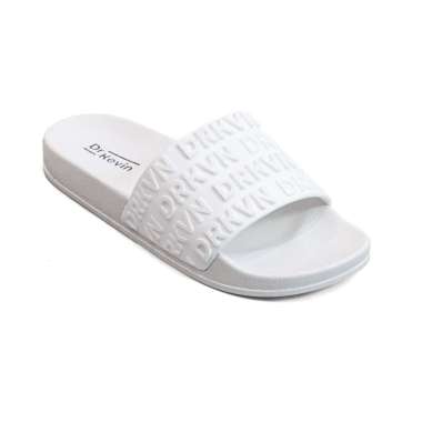 Dr. Kevin Sandal Selop Wanita Hak Rata Flat Sandal 571-116 Putih 37