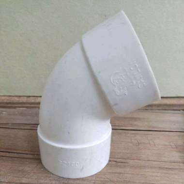 Sambungan fitting pipa PVC Elbow Knie knee Keni D Putih 45 Derajat 21/2 Inch SANLON
