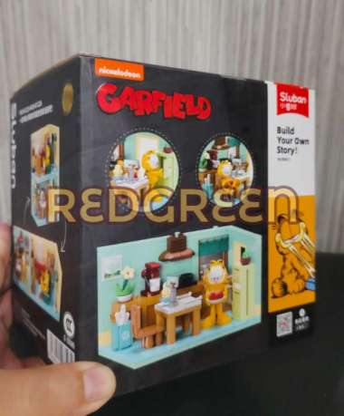 mainan anak edukasi brick 4 varian Sluban Garfield brick sluban garfield mainak brick rakit B1224