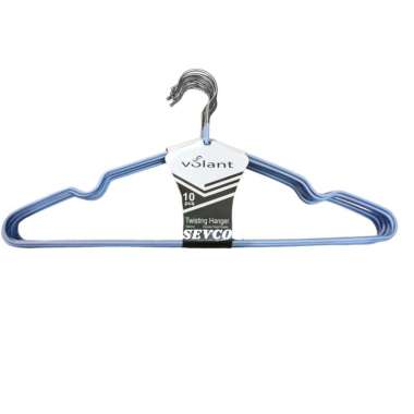 1 PACK Gantungan baju hanger kawat stainless lapis karet VOLANT ( ISI 10 PCS ) DEWASA