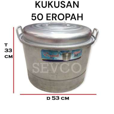 Kukusan Aluminium 50cm Eropah / Dandang Jumbo Besar