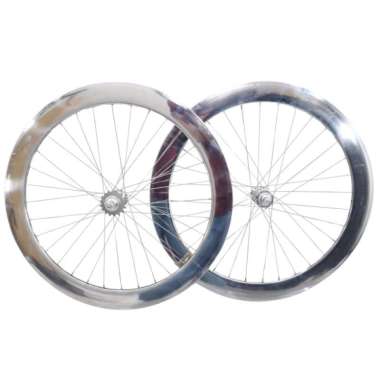 Diverse Wheelset Sepeda Fixie Hub Low Flange 60mm 700C SIlver