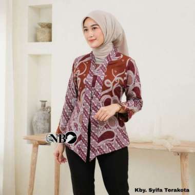 Blouse Batik Atasan Wanita Batik Model Kebaya Lancip Batik Wanita Real XL motif d