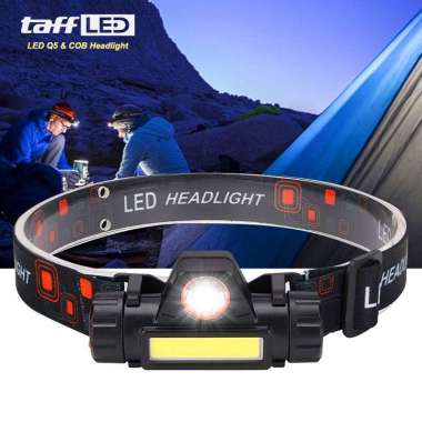 Senter Kepala USB LED Headlight Charger Headlamp Lampu Outdoor