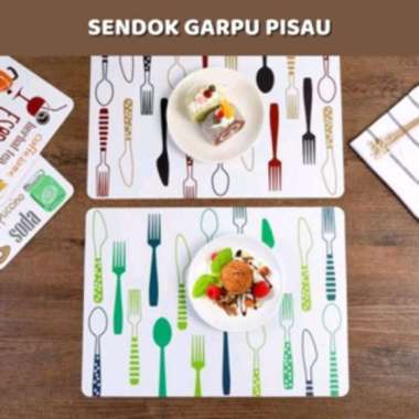 Dekorasi Alas Meja Makan Piring Table Mat Tatakan Meja Makan COFFEE HIJAU