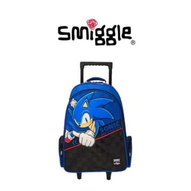 Koper Anak Ride On Tas Koper Anak Laki-laki Smiggle Trolley Backpack Sonic