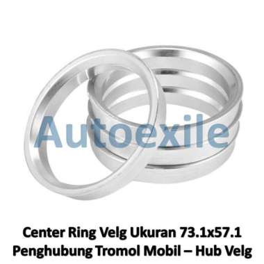 Center Ring Velg 73.1x57.1 Cincin Hub Centering Anti Getar Mobil
