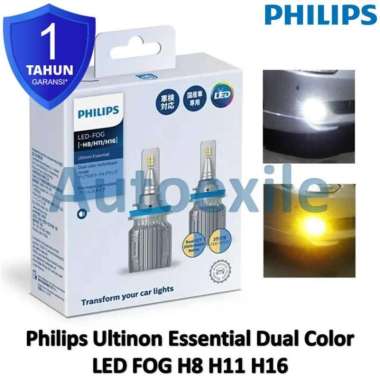 Philips Ultinon Essential LED Fog H8 H11 H16 Dual Color Putih Kuning