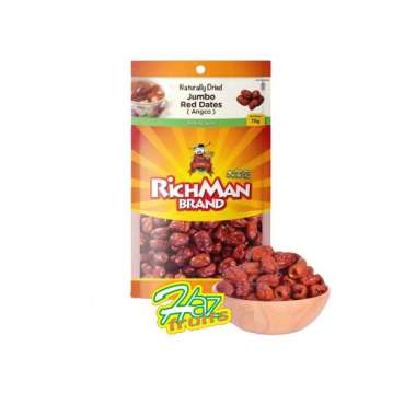 RichMan Brand Red Dates Angco (Ang Cho) Kurma Merah Kering 75 Gram