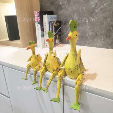 Mainan Boneka Kayu Ayam Ungklang Aesthetic / Boneka Ayam Kayu Handmade / Chicken Ungklang By Zyth Li
