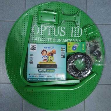 dish parabola optus66 odu mini 60cm lnbf kuband kabel 15m paket lengkap parabola 60cm