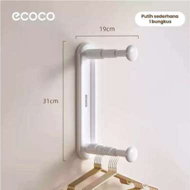 ECOCO Wall Hanger Rack - penyimpanan gantungan rumah tangga yang tidak berlubang balkon gantung dind