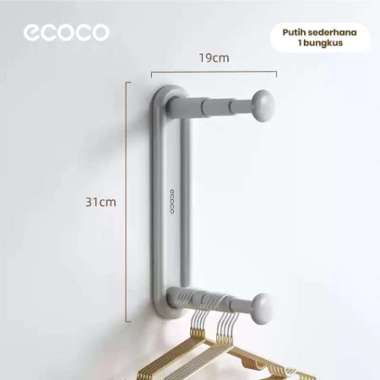 ECOCO Wall Hanger Rack - penyimpanan gantungan rumah tangga yang tidak berlubang balkon gantung dind