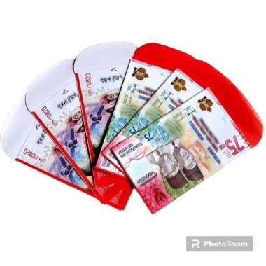 Angpao amplop lebaran idul fitri 2025 motif Kekinian isi 100 Lembar UANG 75 RBU