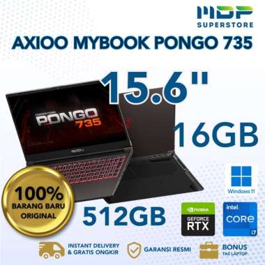 LAPTOP GAMING AXIOO MYBOOK PONGO 735 : INTEL CORE I7-13620H/ 16GB/ 512GB/ GEFORCE RTX3050 6GB,WIN 11