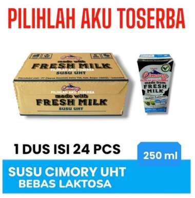 Susu CIMORY BEBAS LAKTOSA 250 ml - ( HARGA 1 DUS ISI 24 )