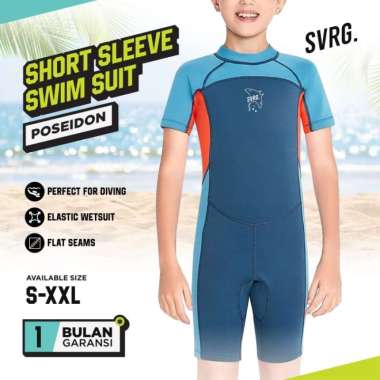 Poseidon Wet Suit for Boys & Girls - Baju Diving & Renang Anak Unisex A/2XL