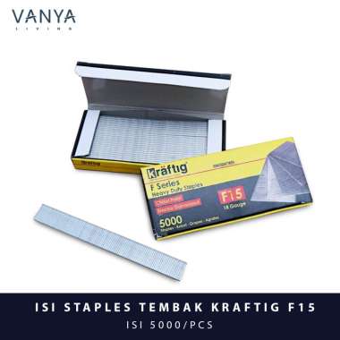 PAKU TEMBAK/ISI STAPLES TEMBAK KRAFTIG F15 - BAHAN BAKU SOFA/AKSESORIS SOFA/FURNITURE/LEMARI/KURSI/DIVAN/SPRING BED/KASUR/TAS/SEPATU/SANDAL/JOK