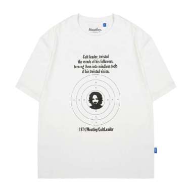 Moutley Men's T-Shirt Short Sleeve Oversized Fit Cotton 20s Cult Leader OL-C280125 Black L