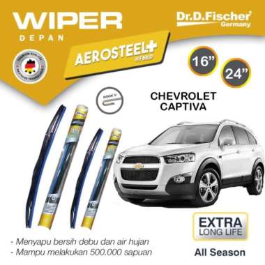 Wiper Chevrolet Captiva Dr Fischer Karet Kaca Mobil Hybrid 16-24