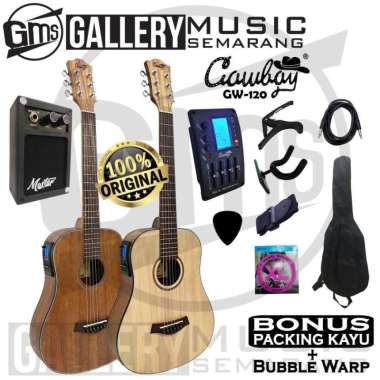 ORIGINAL!!! Gitar Akustik Elektrik ¾ Cowboy GW-120NA GW 120NS EQ AW-5 PAKET D GW-120 NS
