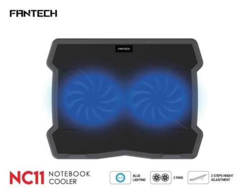 FANTECH Cooling Pad NC11 NOTEBOOK COOLER 2FAN BLUE LED