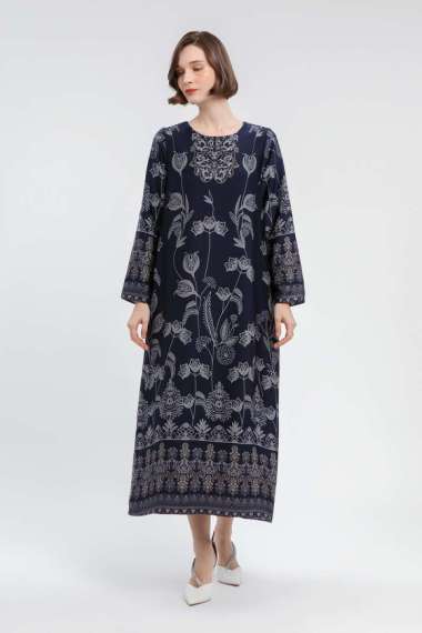 MINIMAL - Aydin - Floral Print Dress - Navy - Manzone & Minimal S Navy