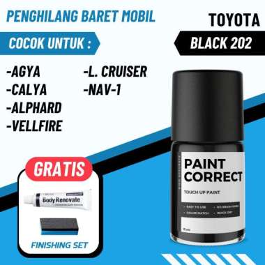 CAT OLES PENGHILANG BARET MOBIL TOYOTA BLACK 202 HITAM SOLID