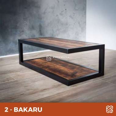 Meja Ruang Tamu // Meja Besi Kayu // Meja Minimalis Modern meja BAKARU