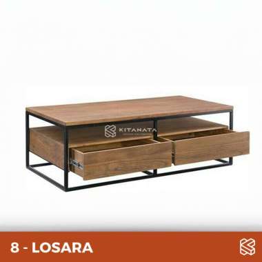 Meja Ruang Tamu // Meja Besi Kayu // Meja Minimalis Modern meja LOSARA