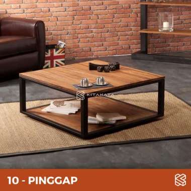 Meja Ruang Tamu // Meja Besi Kayu // Meja Minimalis Modern meja PINGGAP