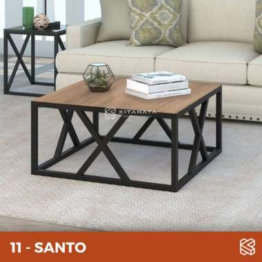 Meja Ruang Tamu // Meja Besi Kayu // Meja Minimalis Modern meja SANTO