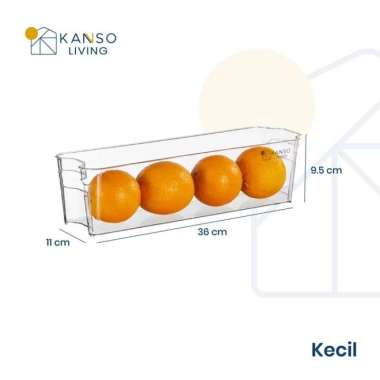 Kanso Living Kotak Penyimpanan Transparan Kontainer Makanan Kulkas Kecil