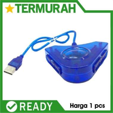 Converter USB 2 Slot Stik Stick PS2 ke PS3 PC Double konverter