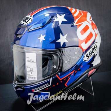 SHOEI HELM Z8 MARQUEZ AMERICAN SPIRIT TC10 | BLUE RED | SINGLE VISOR L