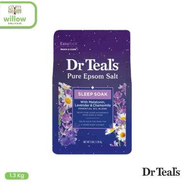 Perawatan Tubuh - Dr Teals Pure Epsom Salt Soaks Oil 1.3Kg Melatonin Essential
